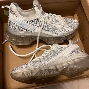 Steve Madden White Speckled Sneakers with Chunky Sole